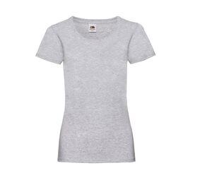 Fruit of the Loom SC600 - Lady-Fit Baumwoll Damen T-Shirt Heather Grey