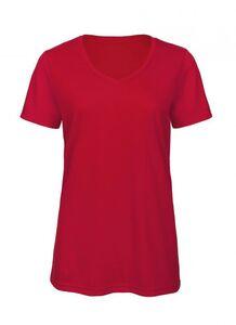 B&C BC058 - Damen-Tri-Blend V-Ausck T-Shirt Red