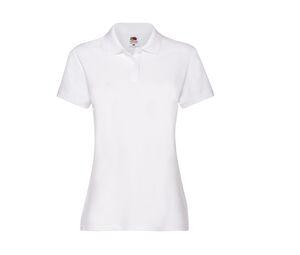 Fruit of the Loom SC386 - Damen Baumwollpoloshirt Weiß