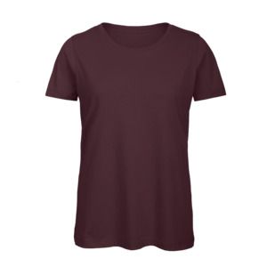 B&C BC02T - Damen T-Shirt aus 100% Baumwolle  Burgund