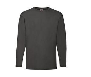 Fruit of the Loom SC233 - Herren Langarm T-Shirt 100% Baumwolle Light Graphite