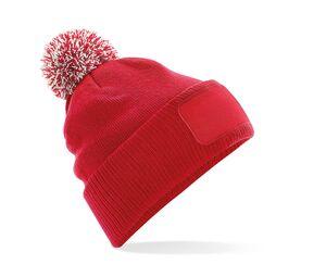 Beechfield BF443 - SNOWSTAR® PATCH BEANIE Classic Red/ Off White