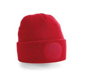 Beechfield BF446 - CIRCULAR PATCH BEANIE Classic Red