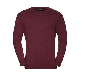 Russell JZ717 - MEN'S CREW NECK KNITTED PULLOVER Cranberry Marl