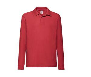 Fruit of the Loom SC3201 - KIDS 65/35 LONG SLEEVE POLO Red