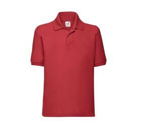 Fruit of the Loom SC3417 - KIDS 65/35 LONG SLEEVE POLO Red