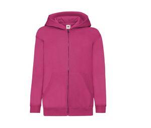 Fruit of the Loom SC379 - Kinderkapuzen-Sweatjacke (62-045-0) Fuchsie