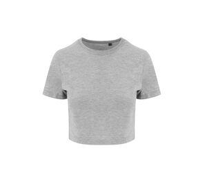 JUST T'S JT006 - WOMEN'S TRI-BLEND CROPPED T Heather Grey