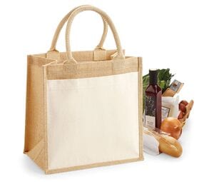 Westford mill WM426 - COTTON PUCKET JUTE MIDI TOTE