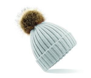 Beechfield BF412 - FAUX FUR POP POM CHUNKY BEANIE